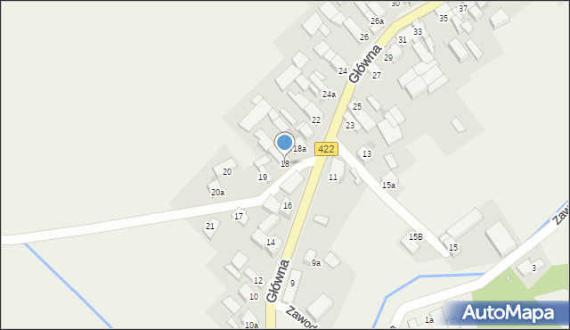 Łany, Główna, 18, mapa Łany