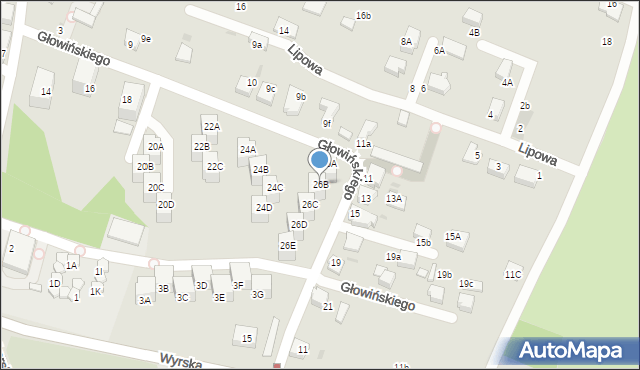 Łaziska Górne, Głowińskiego Jana, ks., 26B, mapa Łaziska Górne