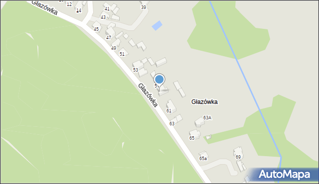 Łazy, Głazówka, 59, mapa Łazy