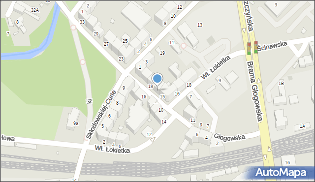 Legnica, Głogowska, 17, mapa Legnicy