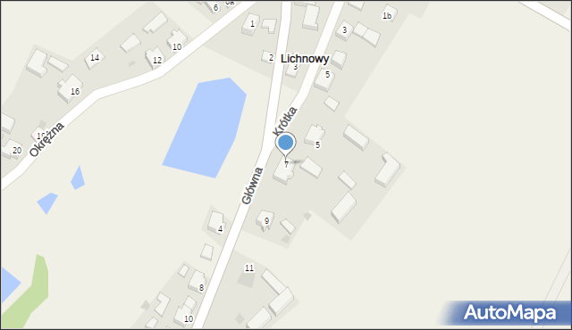 Lichnowy, Główna, 7, mapa Lichnowy