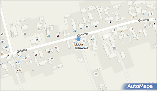 Ligota Turawska, Główna, 27, mapa Ligota Turawska