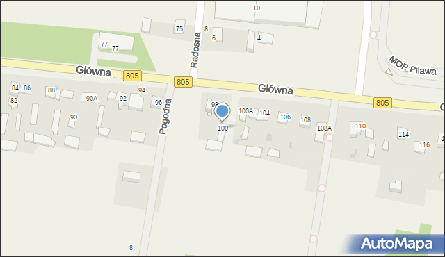 Lipówki, Główna, 100, mapa Lipówki