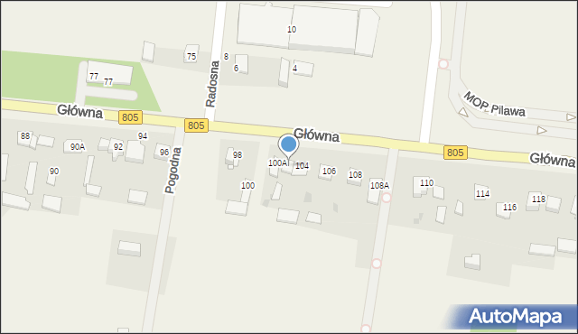 Lipówki, Główna, 102, mapa Lipówki