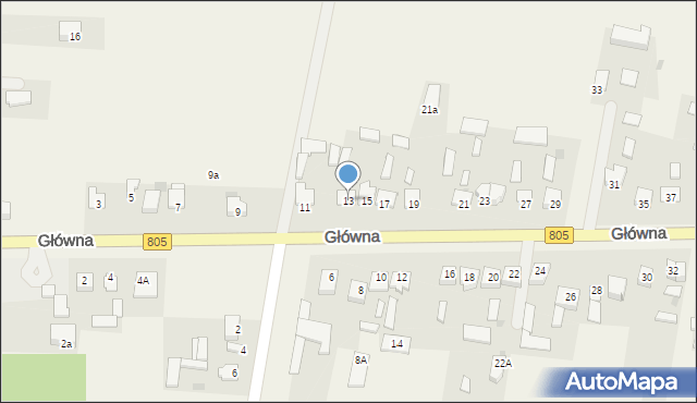 Lipówki, Główna, 13, mapa Lipówki