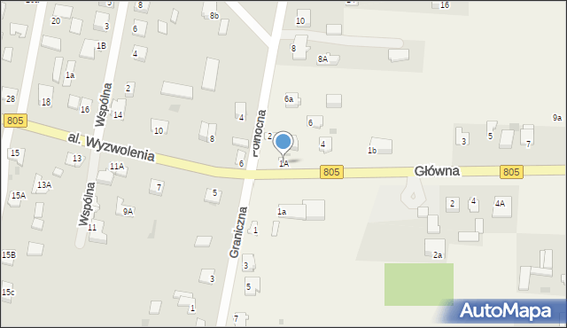 Lipówki, Główna, 1A, mapa Lipówki