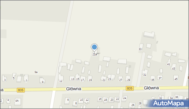 Lipówki, Główna, 21a, mapa Lipówki