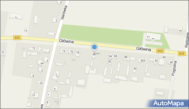 Lipówki, Główna, 80, mapa Lipówki