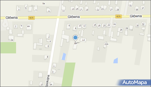 Lipówki, Główna, 8A, mapa Lipówki