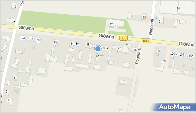 Lipówki, Główna, 90, mapa Lipówki