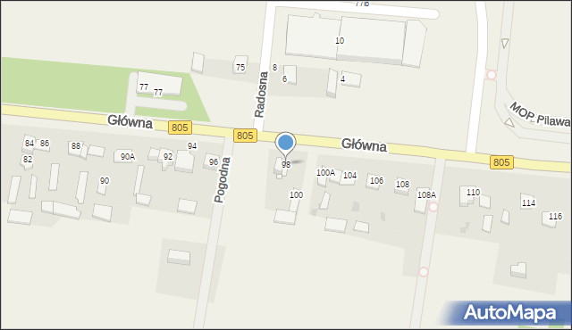 Lipówki, Główna, 98, mapa Lipówki