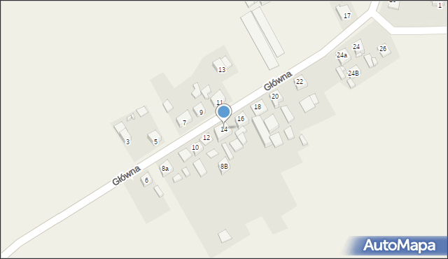 Lubecko, Główna, 14, mapa Lubecko