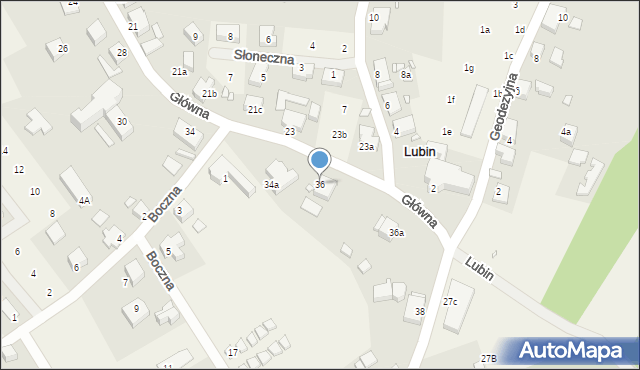 Lubin, Główna, 36, mapa Lubin