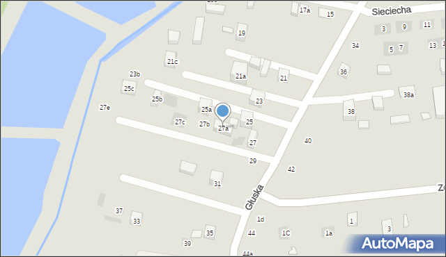 Lublin, Głuska, 27a, mapa Lublina