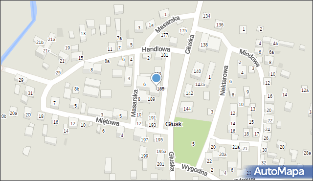 Lublin, Głuska, 185-187, mapa Lublina