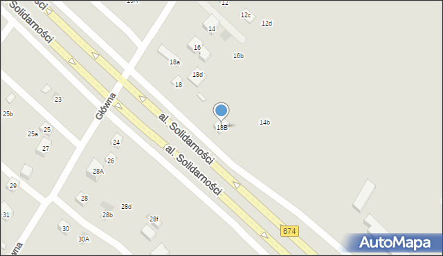 Lublin, Główna, 18B, mapa Lublina