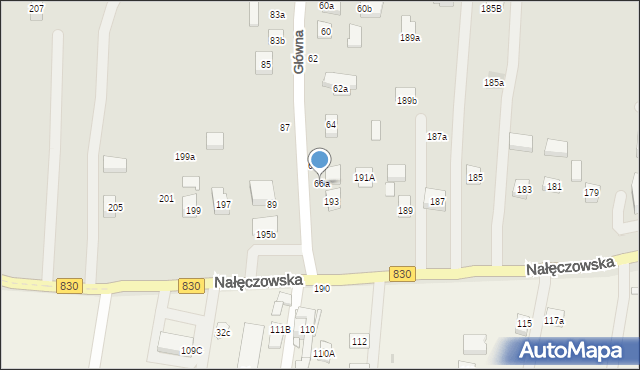 Lublin, Główna, 66a, mapa Lublina