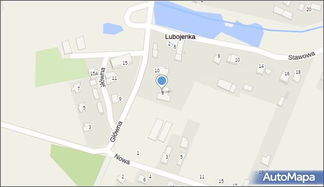 Lubojenka, Główna, 8, mapa Lubojenka