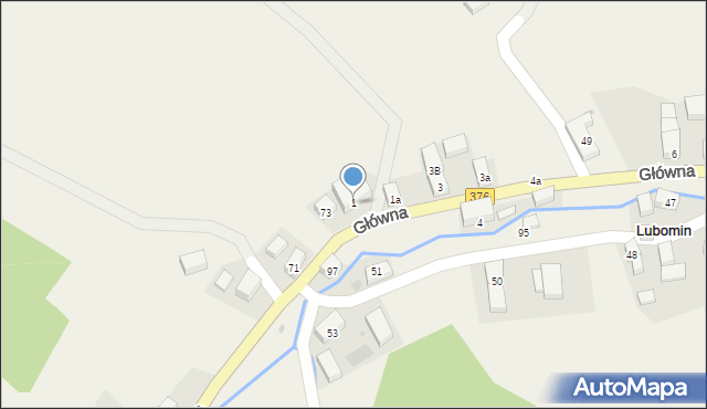 Lubomin, Główna, 1, mapa Lubomin