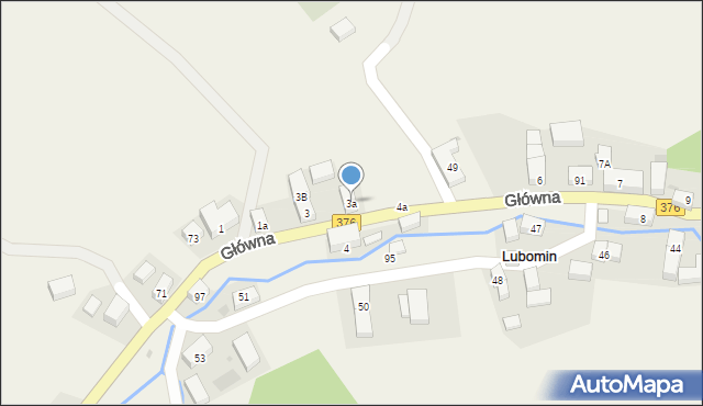 Lubomin, Główna, 3a, mapa Lubomin