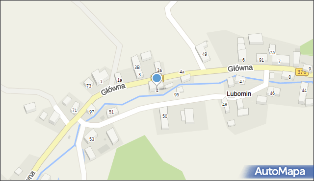 Lubomin, Główna, 4, mapa Lubomin