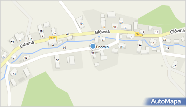 Lubomin, Główna, 48, mapa Lubomin