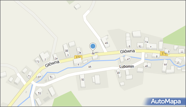 Lubomin, Główna, 4a, mapa Lubomin
