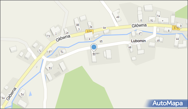 Lubomin, Główna, 50, mapa Lubomin