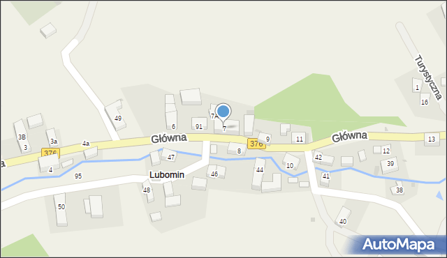 Lubomin, Główna, 7, mapa Lubomin