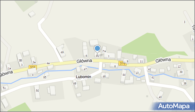 Lubomin, Główna, 91, mapa Lubomin