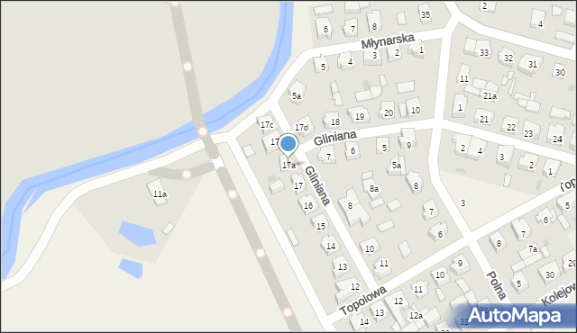 Lubowidz, Gliniana, 17a, mapa Lubowidz