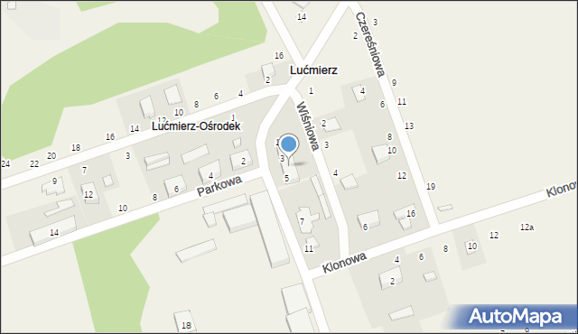 Lućmierz-Ośrodek, Główna, 3/5, mapa Lućmierz-Ośrodek