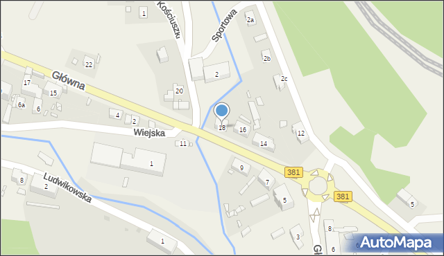 Ludwikowice Kłodzkie, Główna, 18, mapa Ludwikowice Kłodzkie