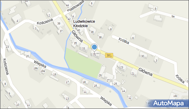 Ludwikowice Kłodzkie, Główna, 31, mapa Ludwikowice Kłodzkie