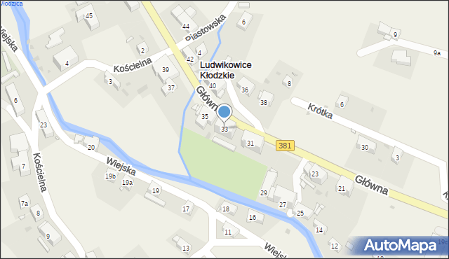 Ludwikowice Kłodzkie, Główna, 33, mapa Ludwikowice Kłodzkie