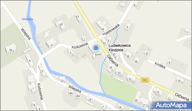 Ludwikowice Kłodzkie, Główna, 37, mapa Ludwikowice Kłodzkie