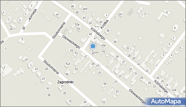 Lutomiersk, Głowackiego, 12, mapa Lutomiersk