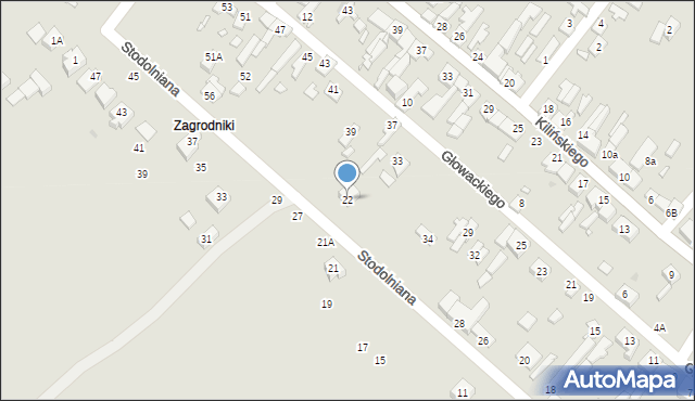 Lutomiersk, Głowackiego, 22, mapa Lutomiersk