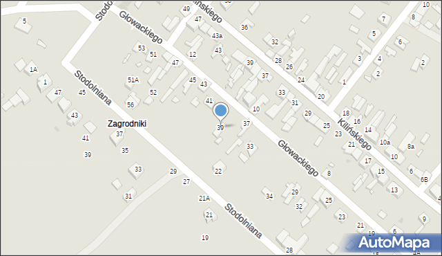 Lutomiersk, Głowackiego, 39, mapa Lutomiersk