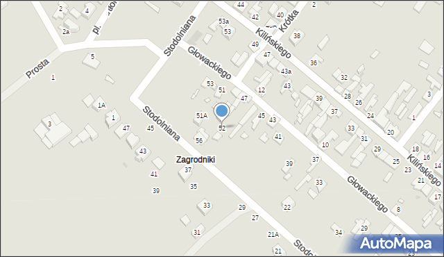 Lutomiersk, Głowackiego, 52, mapa Lutomiersk