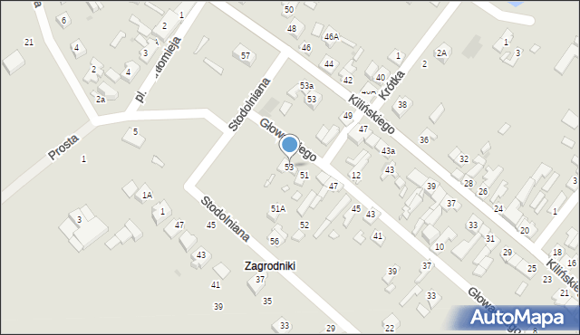 Lutomiersk, Głowackiego, 53, mapa Lutomiersk