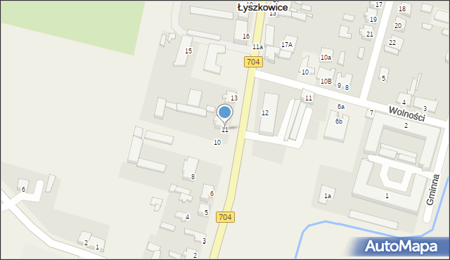 Łyszkowice, Głowackiego Bartosza, 11, mapa Łyszkowice