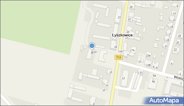 Łyszkowice, Głowackiego Bartosza, 15, mapa Łyszkowice