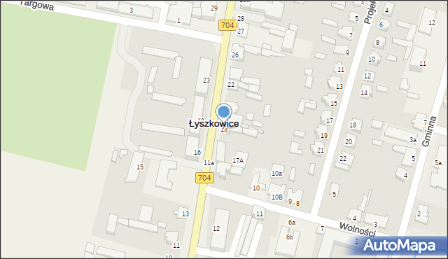 Łyszkowice, Głowackiego Bartosza, 18, mapa Łyszkowice