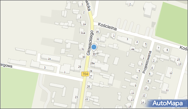 Łyszkowice, Głowackiego Bartosza, 33, mapa Łyszkowice