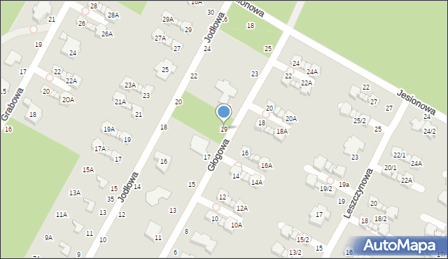 Magdalenka, Głogowa, 19, mapa Magdalenka