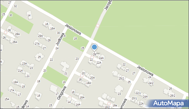 Magdalenka, Głogowa, 24, mapa Magdalenka