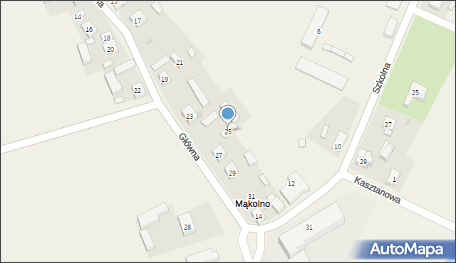 Mąkolno, Główna, 25, mapa Mąkolno