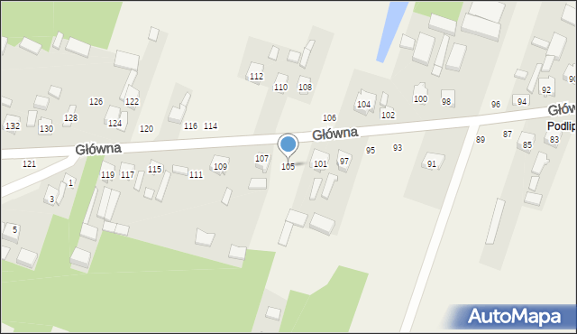 Maków, Główna, 105, mapa Maków