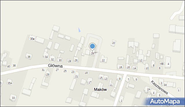 Maków, Główna, 24, mapa Maków